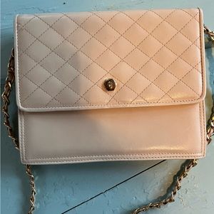 Vintage 1980 saks fifth avenue brand leather occasion bag chain strap